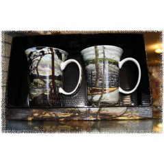 McIntosh Fine Bone China - Tom Thomson Mug Pair - The Canoe/The West Wind